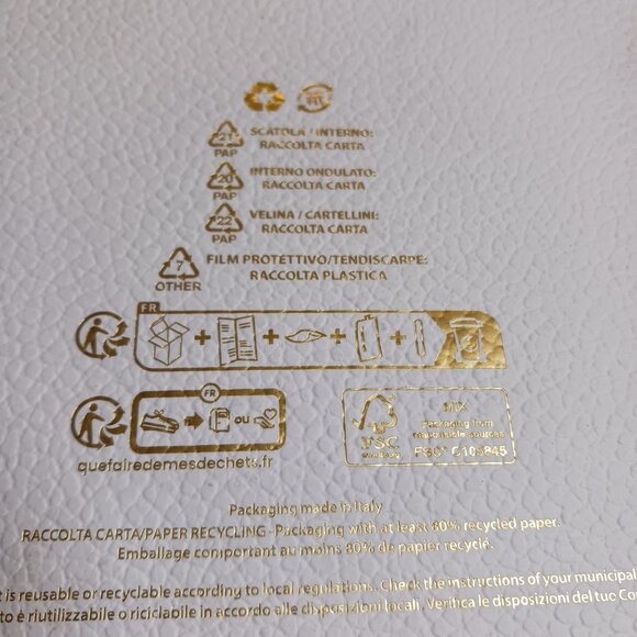 Authentic Dior White Shoe Box w/ Tissue Paper, Card & Cloth Satchel  12" x 8" - Picture 9 of 16